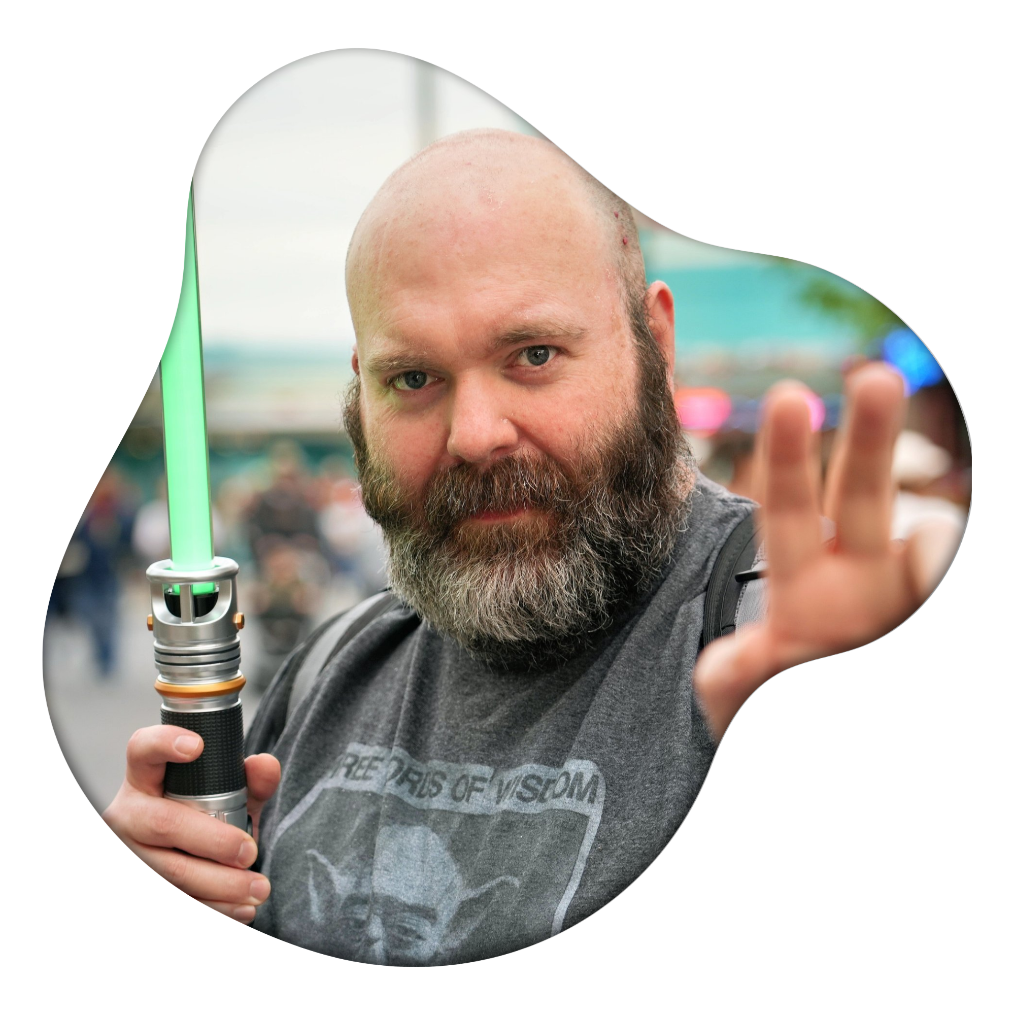 Uboo with Lightsaber